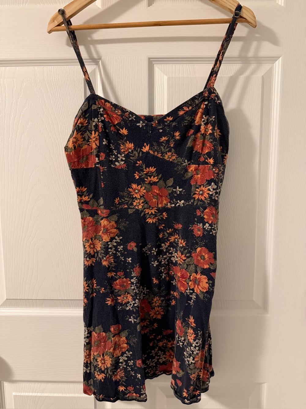 Aéropostale XL Navy Floral Strappy Cutout Back Sundress
